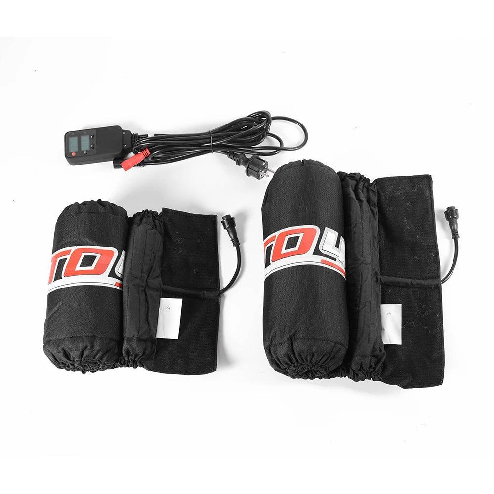 1 Pair 10' / 12' Front & Rear SCOOTER Tire Warmer Motorbike Tyre Warmer Electric Blanket Motorcycle Accessories - VirtuousWares.Store
