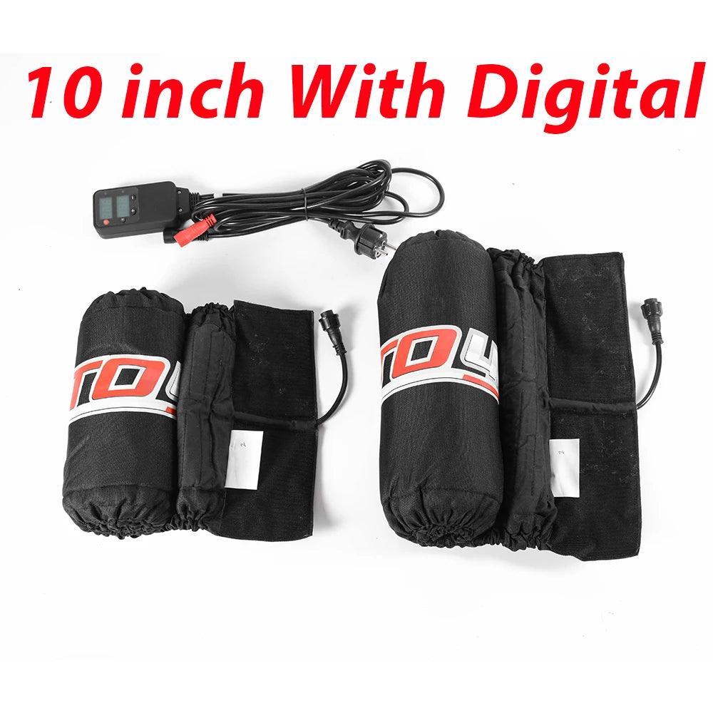 1 Pair 10' / 12' Front & Rear SCOOTER Tire Warmer Motorbike Tyre Warmer Electric Blanket Motorcycle Accessories - VirtuousWares.Store