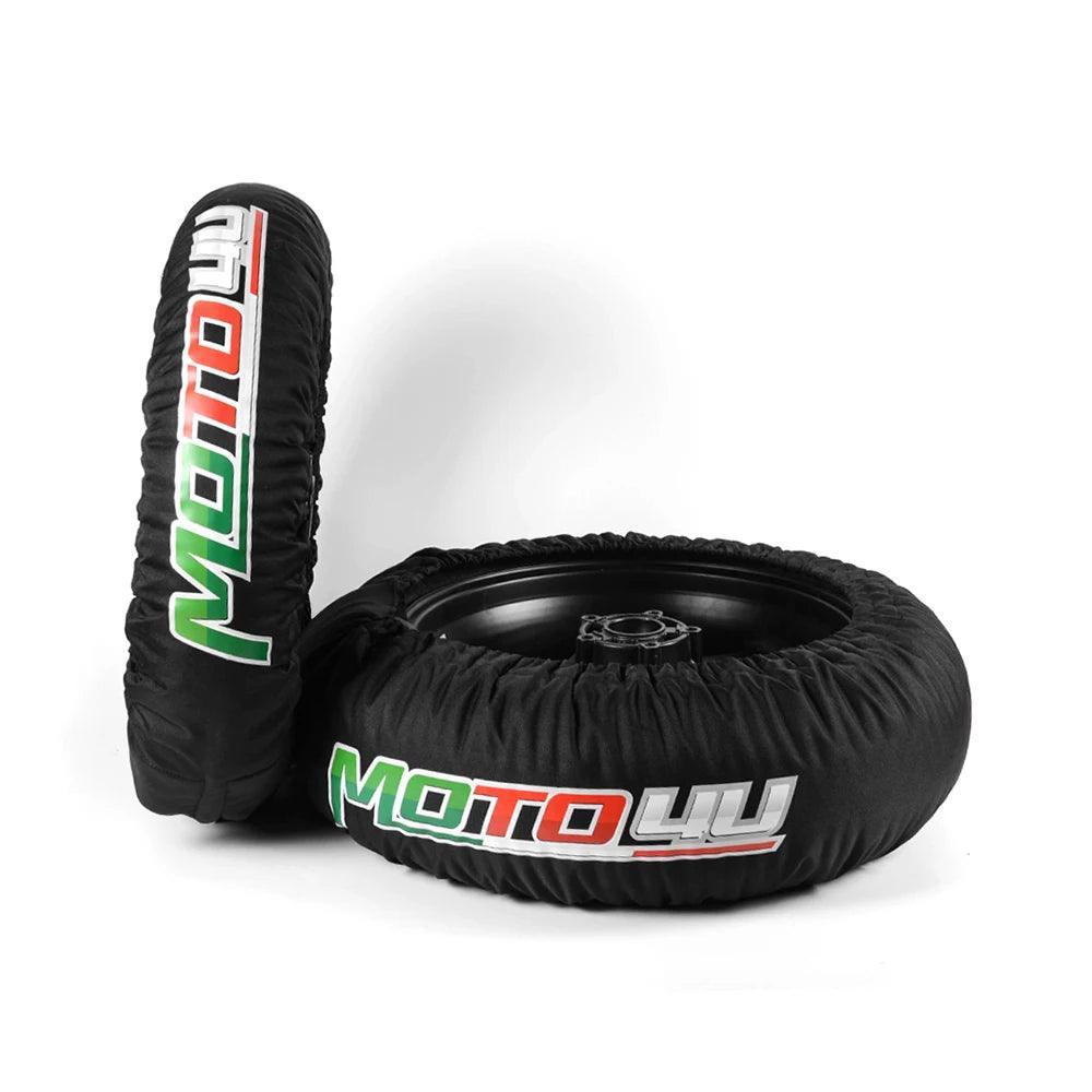 1 Pair 10' / 12' Front & Rear SCOOTER Tire Warmer Motorbike Tyre Warmer Electric Blanket Motorcycle Accessories - VirtuousWares.Store