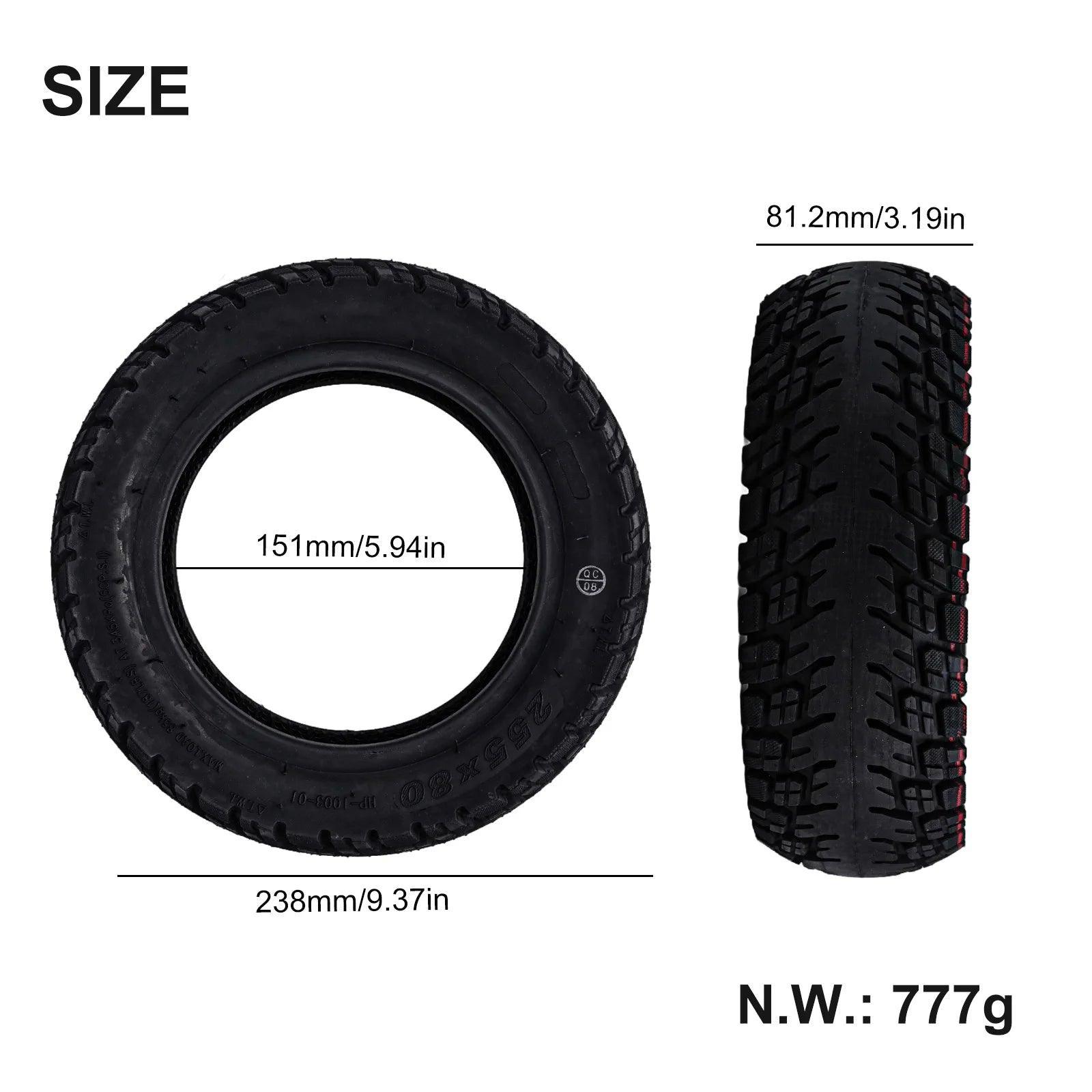 10 Inch 255x80 Off-road Escooter Tubeless Tire Non-slip Thickened - VirtuousWares.Store