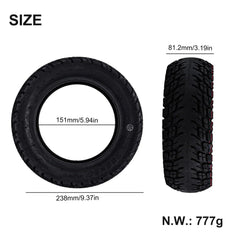 10 Inch 255x80 Off-road Escooter Tubeless Tire Non-slip Thickened - VirtuousWares.Store