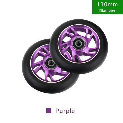 100mm Scooter Wheels Replacement With Bearings Aluminum Wear-resistant - VirtuousWares.Store