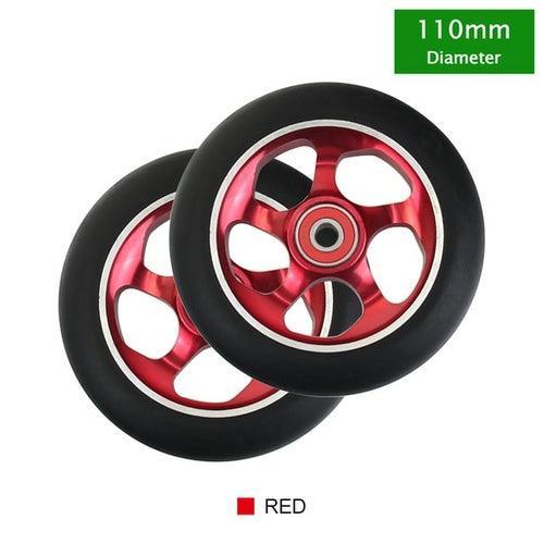 100mm Scooter Wheels Replacement With Bearings Aluminum Wear-resistant - VirtuousWares.Store
