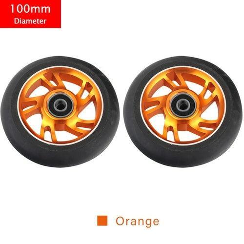 100mm Scooter Wheels Replacement With Bearings Aluminum Wear-resistant - VirtuousWares.Store