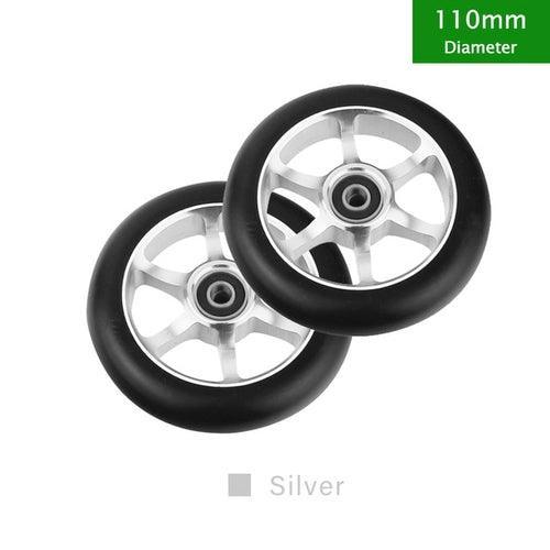 100mm Scooter Wheels Replacement With Bearings Aluminum Wear-resistant - VirtuousWares.Store