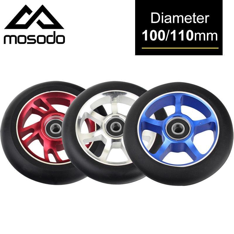 100mm Scooter Wheels Replacement With Bearings Aluminum Wear-resistant - VirtuousWares.Store