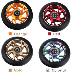 100mm Scooter Wheels Replacement With Bearings Aluminum Wear-resistant - VirtuousWares.Store