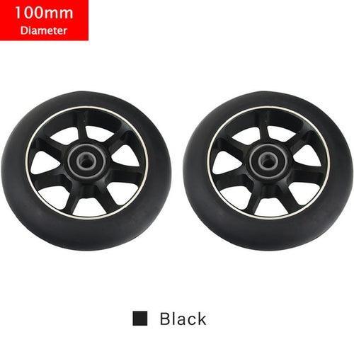 100mm Scooter Wheels Replacement With Bearings Aluminum Wear-resistant - VirtuousWares.Store