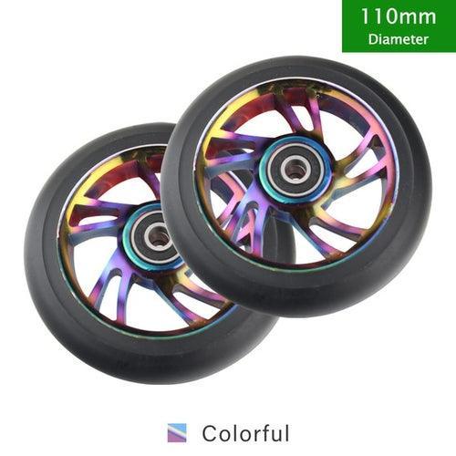 100mm Scooter Wheels Replacement With Bearings Aluminum Wear-resistant - VirtuousWares.Store