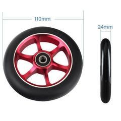 100mm Scooter Wheels Replacement With Bearings Aluminum Wear-resistant - VirtuousWares.Store