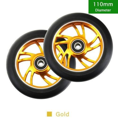 100mm Scooter Wheels Replacement With Bearings Aluminum Wear-resistant - VirtuousWares.Store