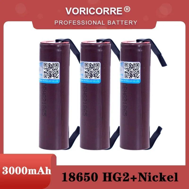 100% New HG2 18650 3000mAh Rechargeable battery 18650HG2 3.6V - VirtuousWares.Store