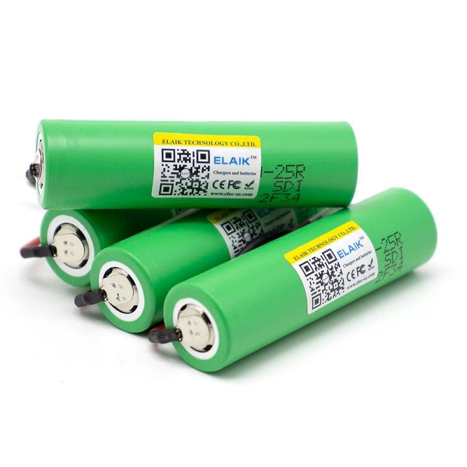 100% Original INR18650-25R 2500mAh Brand ELAIK 18650 battery 2500mAh - VirtuousWares.Store