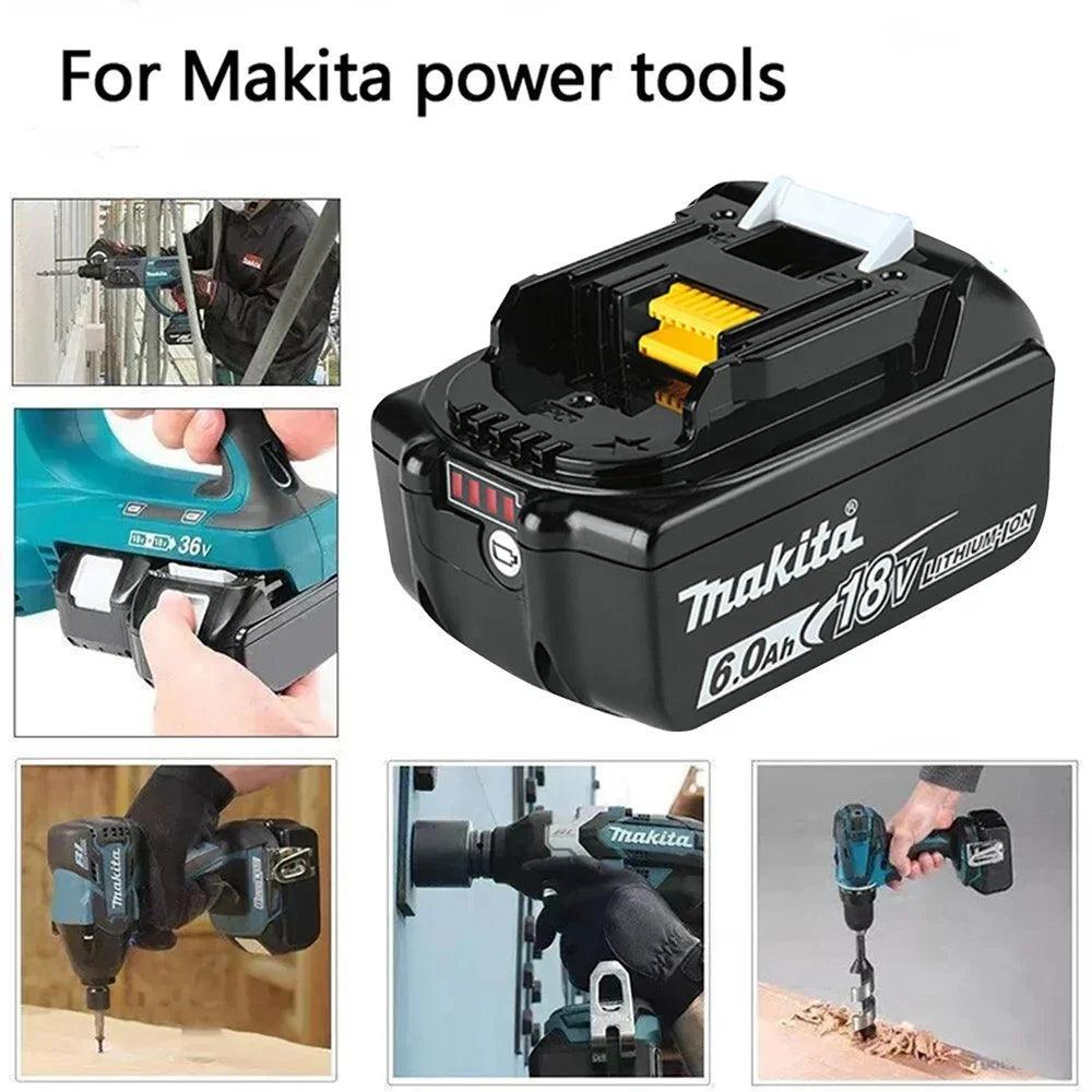 100% Original Makita 6Ah/5Ah/3Ah for Makita 18V Battery BL1830B BL1850B BL1850 BL1840 BL1860 BL1815 Replacement Lithium Battery - VirtuousWares.Store