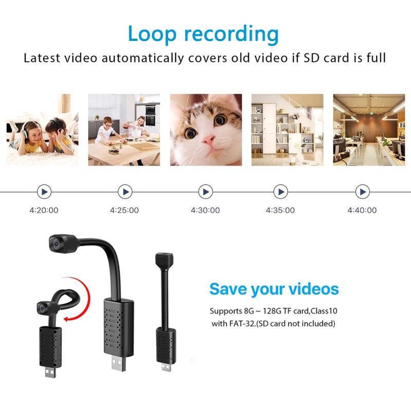 1080P HD Wifi USB Camera with Night Vision Motion Detection - VirtuousWares.Store