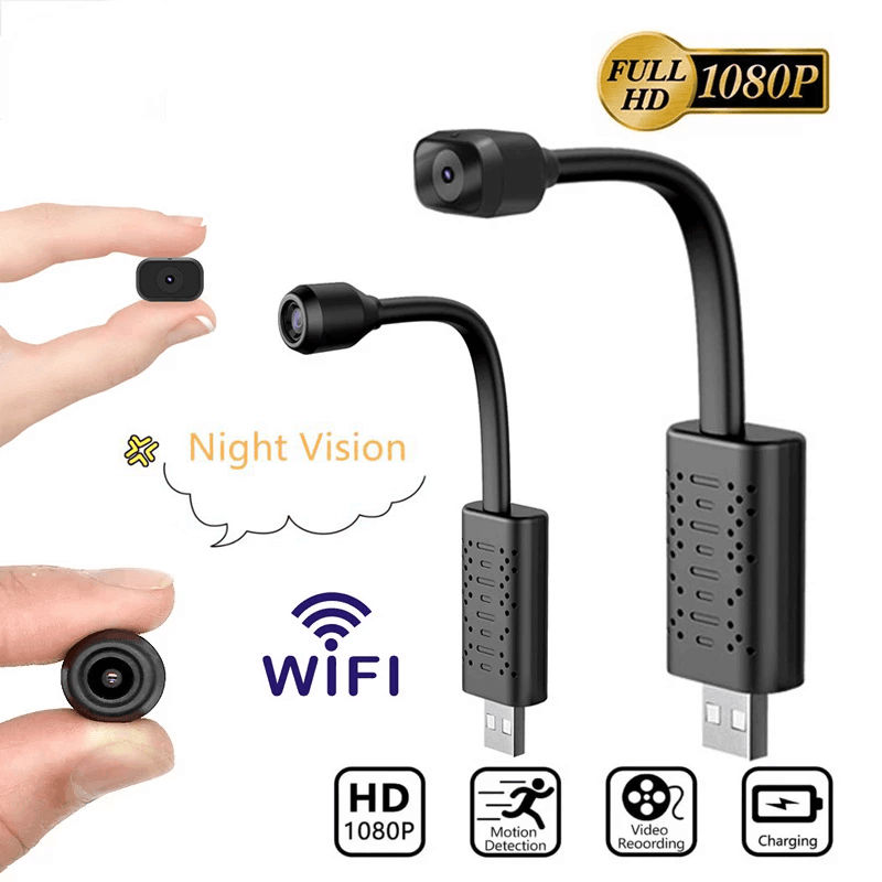 1080P HD Wifi USB Camera with Night Vision Motion Detection - VirtuousWares.Store