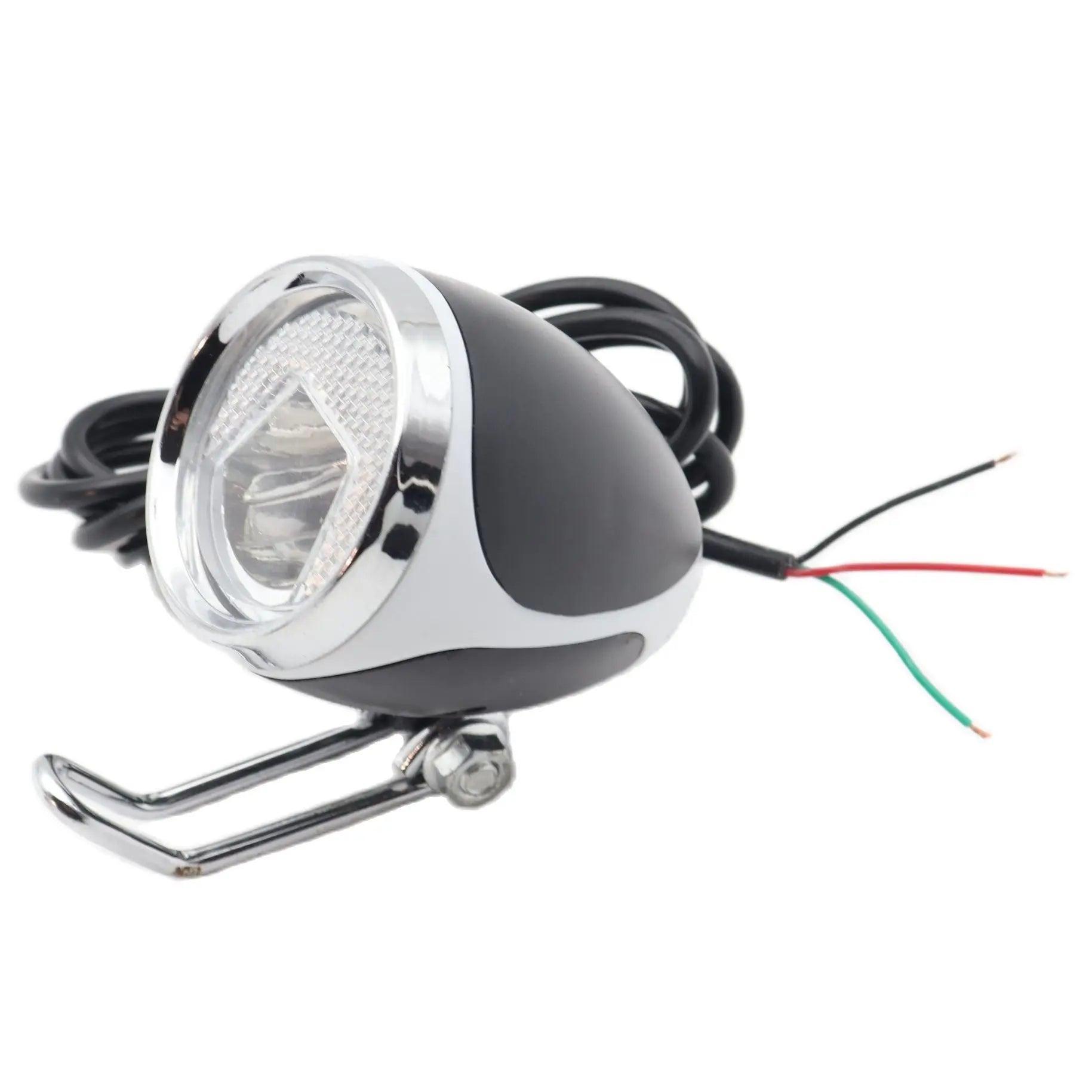 12-80V E-bike Front Lamp Light With Horn For Kugoo Electric Kick Scooter Electric Bicycle Led Headlights Cycling Part Accessory - VirtuousWares.Store