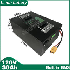 120V 30Ah Li ion With Charger 32S Lithium Polymer Battery Pack For - VirtuousWares.Store