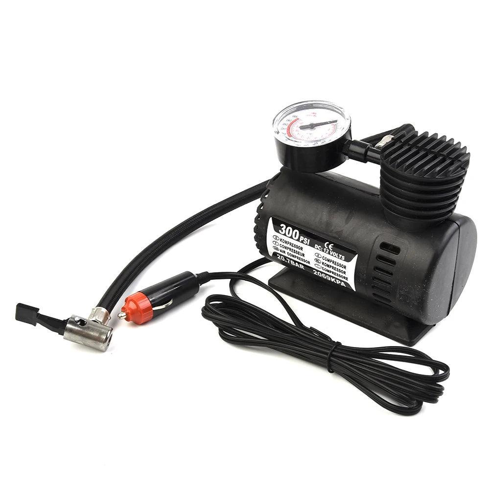 12V Auto Electric Air Pump 300psi Air Compressor Tire Mini Car Tire - VirtuousWares.Store