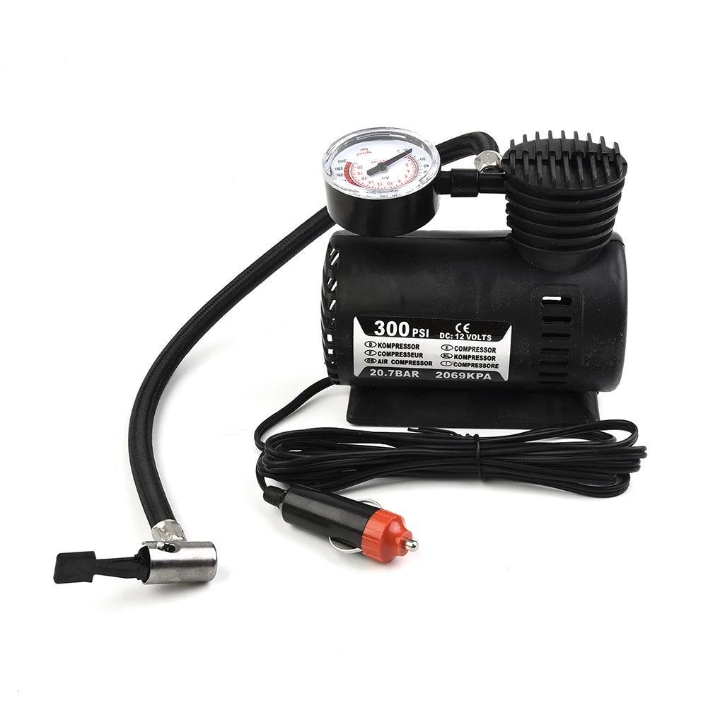 12V Auto Electric Air Pump 300psi Air Compressor Tire Mini Car Tire - VirtuousWares.Store