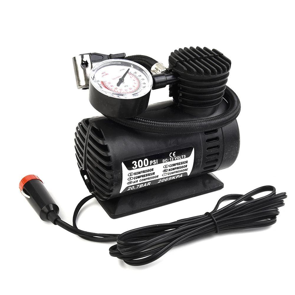 12V Auto Electric Air Pump 300psi Air Compressor Tire Mini Car Tire - VirtuousWares.Store