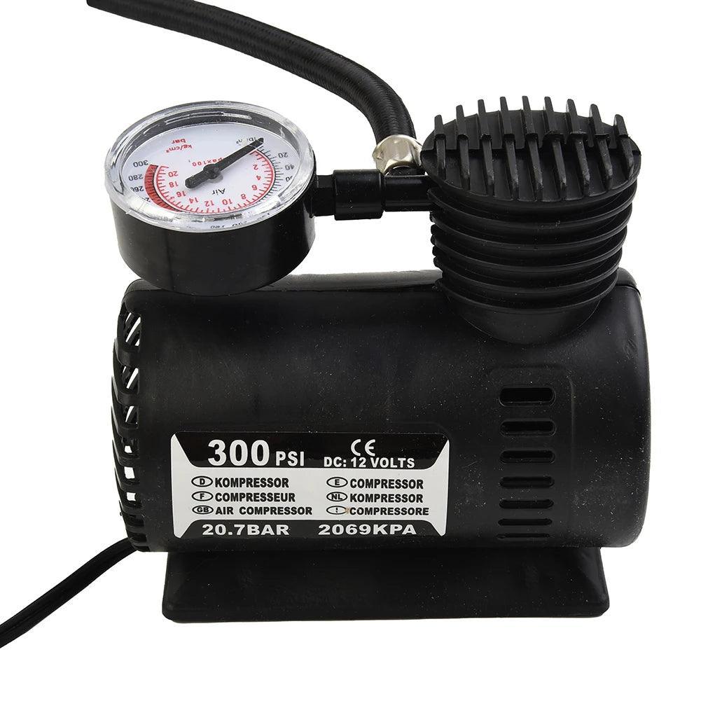 12V Auto Electric Air Pump 300psi Air Compressor Tire Mini Car Tire - VirtuousWares.Store