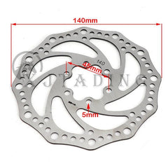 140mm Six Hole Stainless Steel Brake Disc Piece Rotor With 6pcs Screws - VirtuousWares.Store