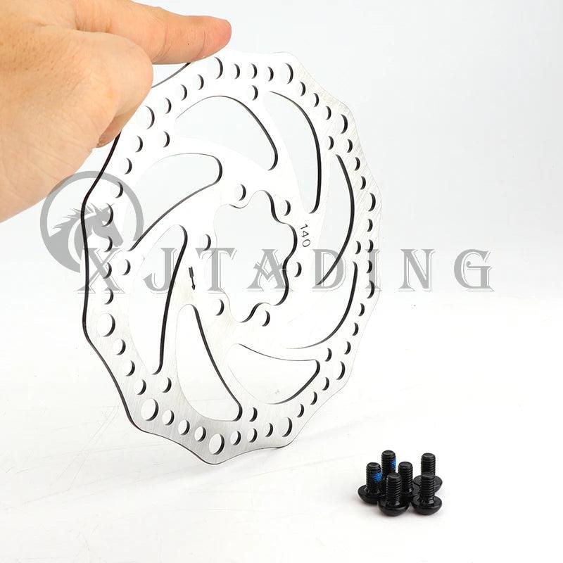 140mm Six Hole Stainless Steel Brake Disc Piece Rotor With 6pcs Screws - VirtuousWares.Store