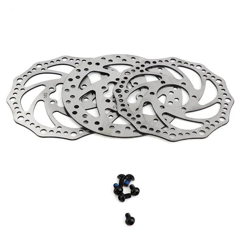 140mm Six Hole Stainless Steel Brake Disc Piece Rotor With 6pcs Screws - VirtuousWares.Store