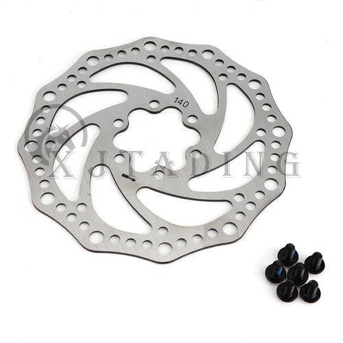 140mm Six Hole Stainless Steel Brake Disc Piece Rotor With 6pcs Screws - VirtuousWares.Store