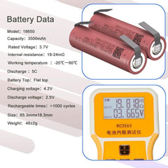 18650 Battery HG2 3500mAh 3.7V Li-Ion High Current Rechargeable Power - VirtuousWares.Store