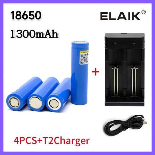 18650 Battery Rechargeable Battery 3.7V 18650 1300mAh Capacity Li-ion - VirtuousWares.Store