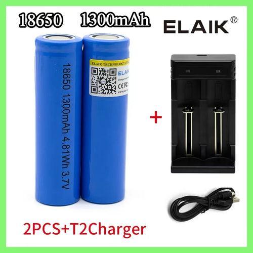 18650 Battery Rechargeable Battery 3.7V 18650 1300mAh Capacity Li-ion - VirtuousWares.Store