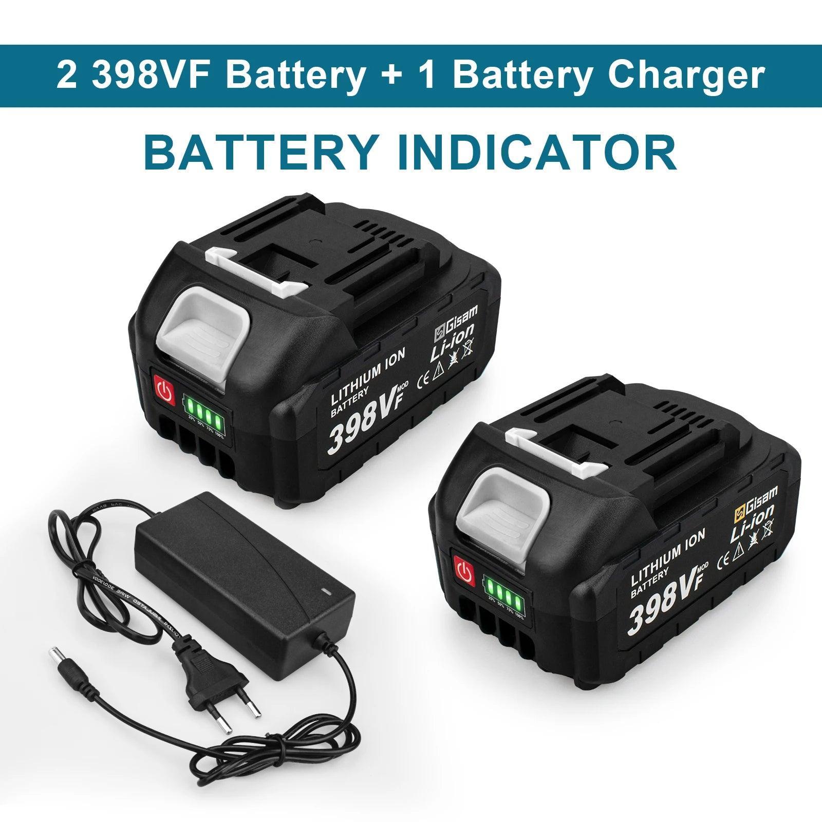 18V Rechargeable Lithium Ion Battery 22500mAh 15000mAh Lithium Battery With Battery indicator For Makita Power Tools Battery - VirtuousWares.Store