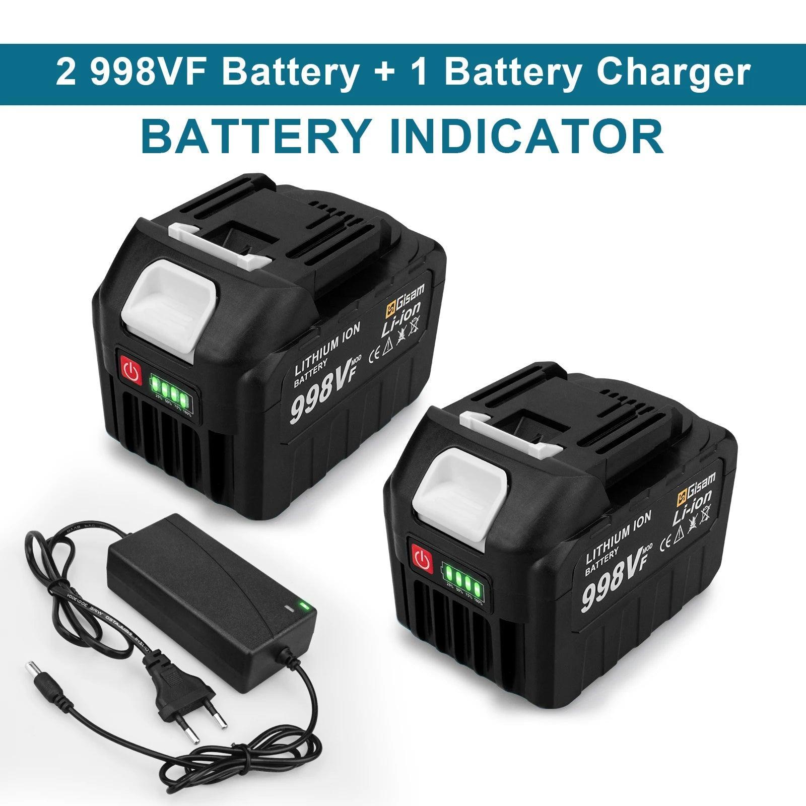 18V Rechargeable Lithium Ion Battery 22500mAh 15000mAh Lithium Battery With Battery indicator For Makita Power Tools Battery - VirtuousWares.Store