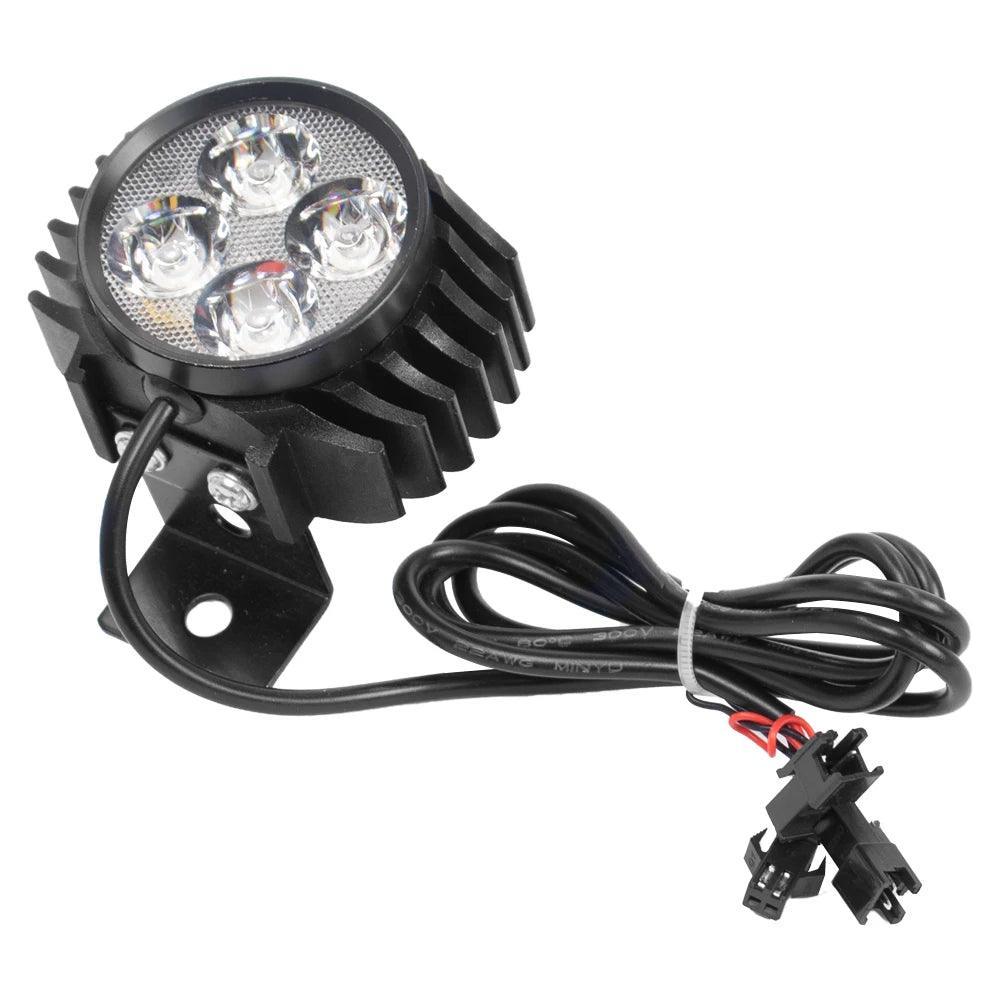 2 In 1 Led Headlights 12-80V Front Lamp Light With Horn For Kugoo M4 Pro Electric Kick Scooter Night Safety Front Light Lamp Par - VirtuousWares.Store