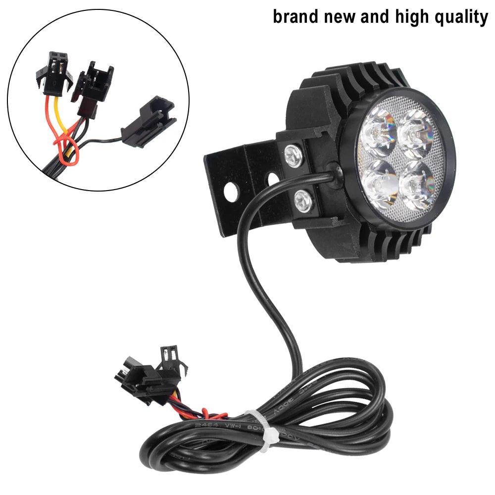 2 In 1 Led Headlights 12-80V Front Lamp Light With Horn For Kugoo M4 Pro Electric Kick Scooter Night Safety Front Light Lamp Par - VirtuousWares.Store