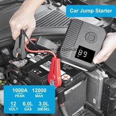 2 in 1 Portable Electric Tire Inflator Pump Power Bank Car Air - VirtuousWares:Global
