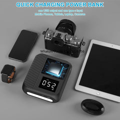 2 in 1 Portable Electric Tire Inflator Pump Power Bank Car Air - VirtuousWares:Global