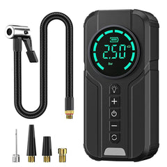 2 In 1 Wireless Portable Car Air Pump Power Bank Air Compressor Auto - VirtuousWares:Global