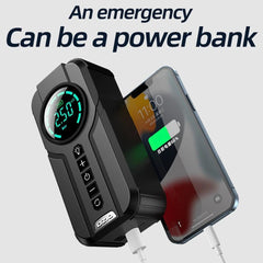 2 In 1 Wireless Portable Car Air Pump Power Bank Air Compressor Auto - VirtuousWares:Global