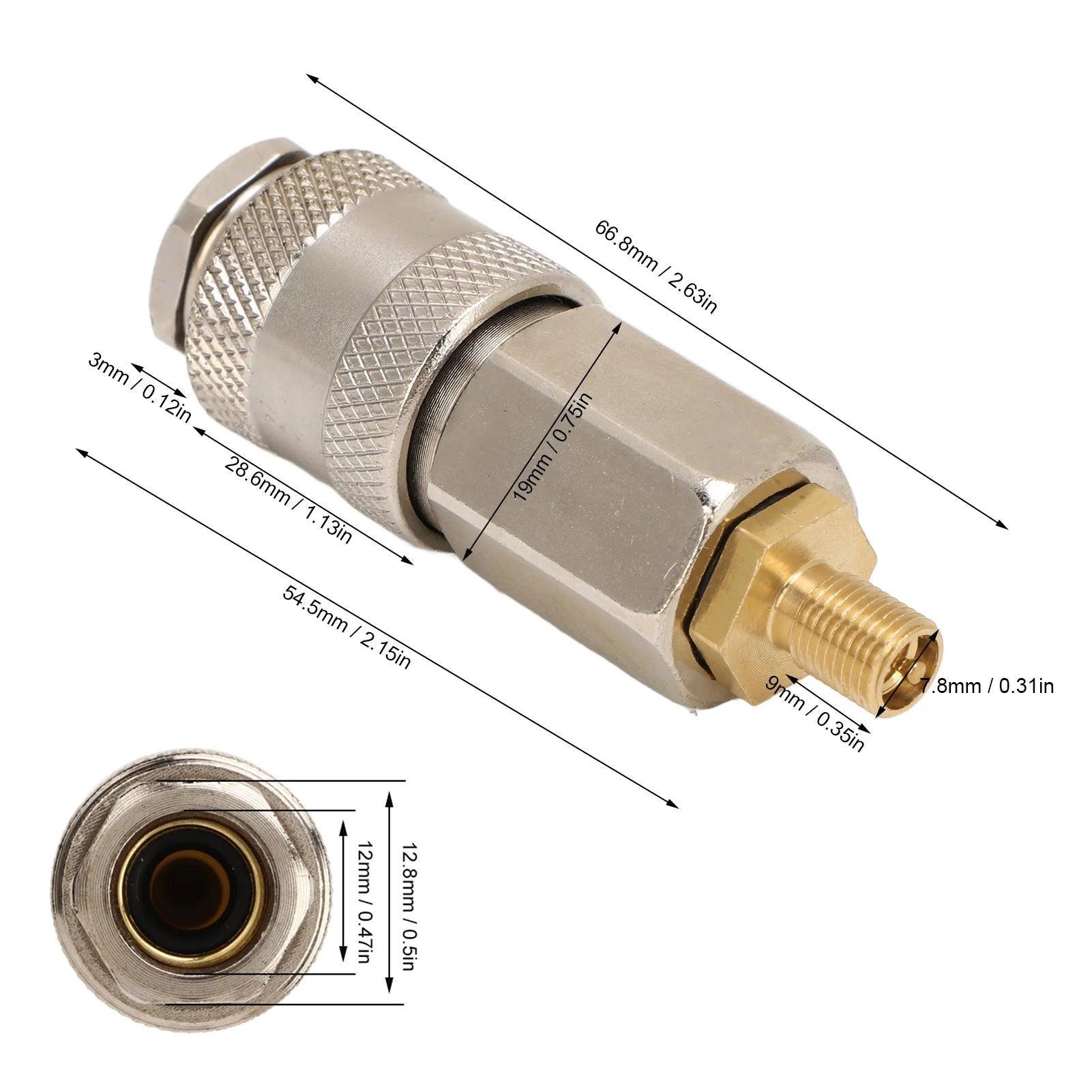 2 Pack Portable Air Compressor Adapters Heavy Duty Steel Male Thread - VirtuousWares:Global