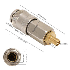 2 Pack Portable Air Compressor Adapters Heavy Duty Steel Male Thread - VirtuousWares:Global