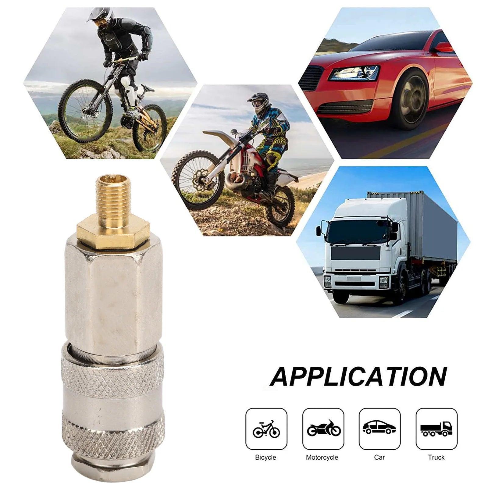 2 Pack Portable Air Compressor Adapters Heavy Duty Steel Male Thread - VirtuousWares:Global