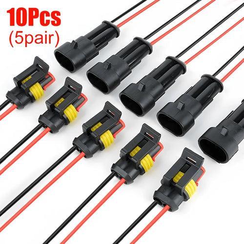 2 Pin Way Plug Waterproof Automotive Car Wire Electrical Connectors - VirtuousWares.Store