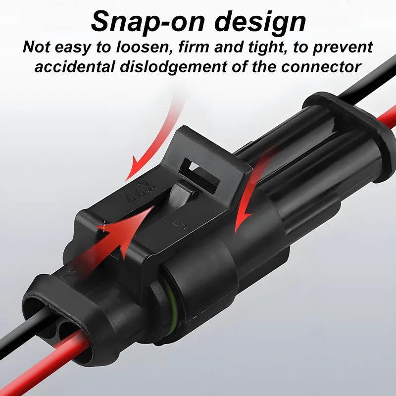 2 Pin Way Plug Waterproof Automotive Car Wire Electrical Connectors - VirtuousWares.Store