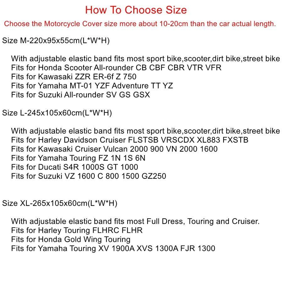 210t Half Motorcycle Cover Waterproof Outdoor Dustproof Rain Dust Anti - VirtuousWares.Store