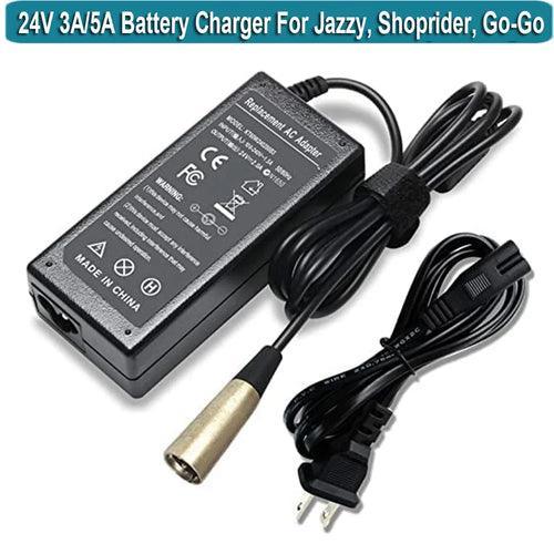 24V 5A 3-Pin Male XLR Connector Battery Charger for Lakematic,Pride - VirtuousWares.Store