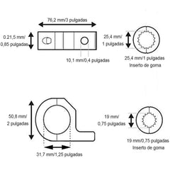 2PCS Motorcycle LED Headlight Clamps Bracket Head Light Lamp Holder - VirtuousWares.Store