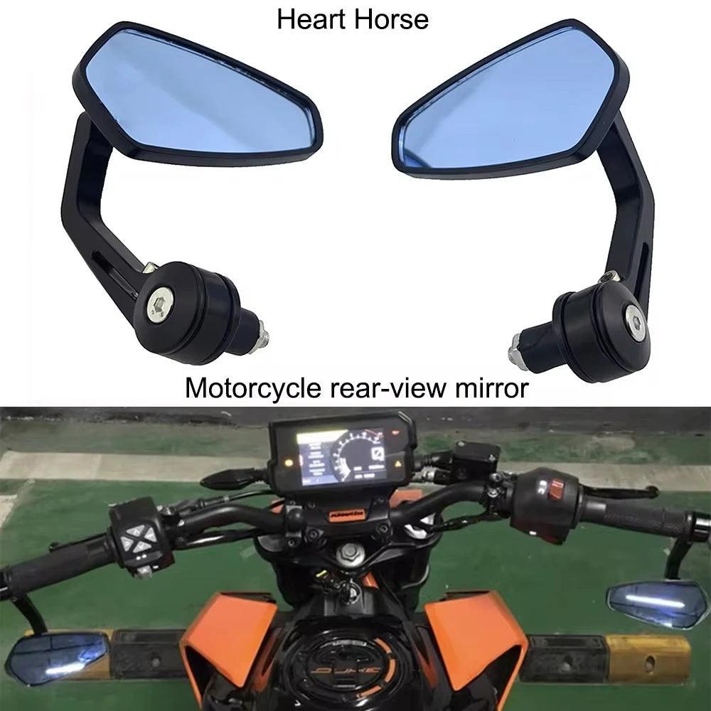 2x 7/8" 20mm Motorcycle Rear View Mirrors Anti-Glare HD Motorbike - VirtuousWares.Store